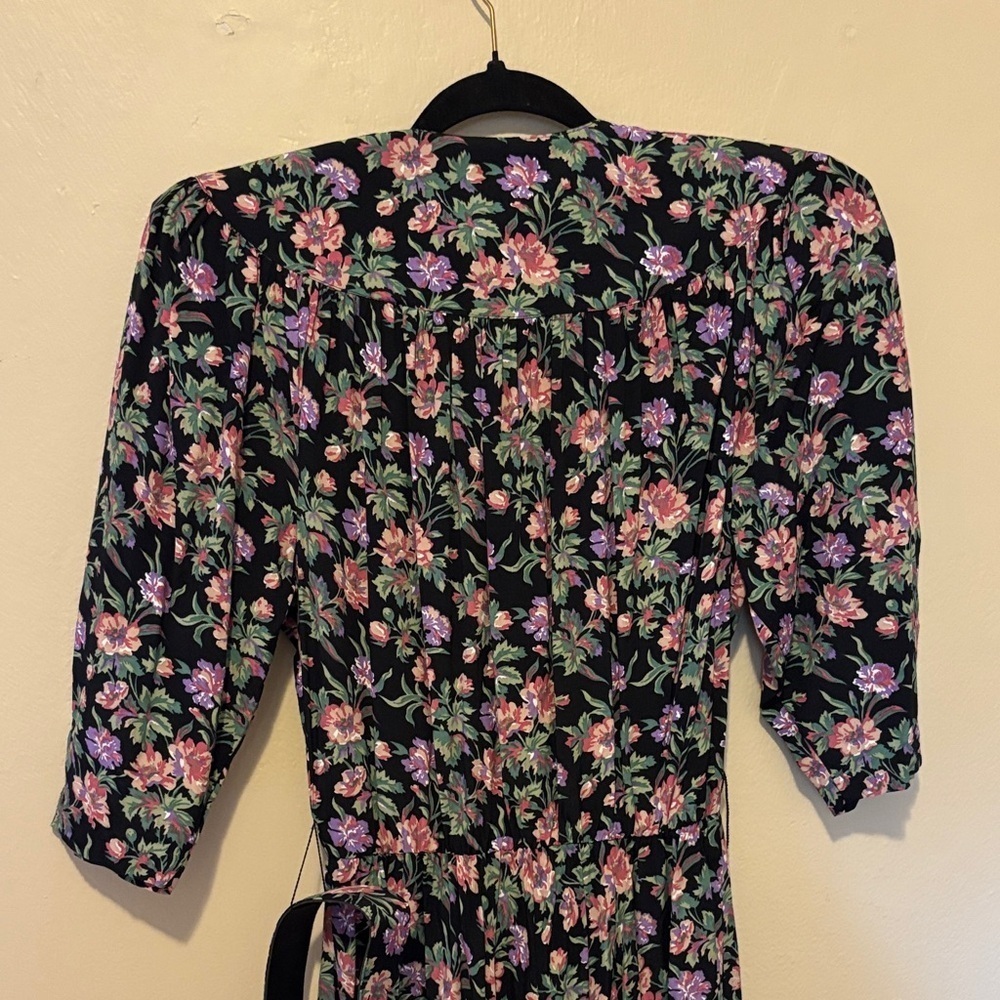 Michaels Black and Purple Floral Lace Dress - Picture 5 of 7